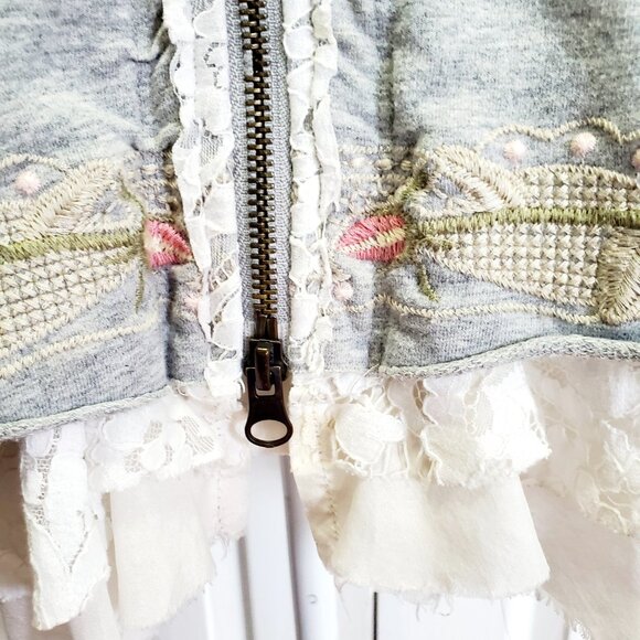 Johnny Was Embroidered Boho Sweatshirt Small Cottagecore Festival - Picture 8 of 15